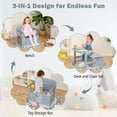 thumbnail image 7 of Spaco 3-in-1 Kids Convertible Storage Bench Wood Activity Table and Chair Set-Gray, Toddler Table and Chair Set for Arts & Crafts, Snack Time, Homeschooling, Homework, 7 of 7