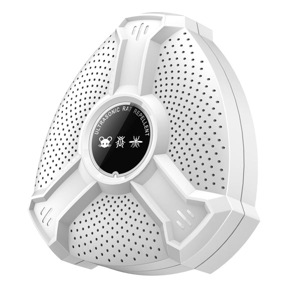 Ultrasonic Pest Repeller - Electronic Control Device for Roaches, Mosquitoes, Mice, Spiders White