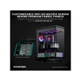 thumbnail image 2 of Phanteks Evolv X2 Matrix Mid Tower ATX Gaming Chassis with 900 LED Matrix Display, Fabric Interior Panel, Vertical Cooling System, Tempered Glass, Integrated D-RGB Lighting, Charcoal Black, 2 of 6