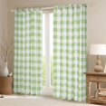thumbnail image 2 of Feelyou Fashion Plaid Black Out Curtains, Green Abstract Curtains Pack of 2 (42x63 Each), 2 of 6
