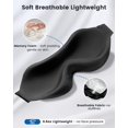 thumbnail image 5 of Eye Masks for Sleep Light Blocking: Lightweight 3D Contoured Eye Mask for Lash Extensions - Adjustable Strap Washable Zero Pressure - Perfect for Men Women Airplane Travel Yoga Meditation (Black), 5 of 10
