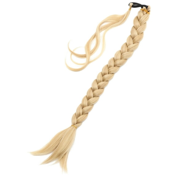 Yardwe Braid Extensions for Women Braided Ponytail Extension Yellow 1Set