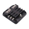 thumbnail image 4 of Caja de fusibles positiva y negativa independiente para automóvil con luz indicadora LED, tipo de cableado de tornillo de 1 entrada y 6 salidas, 4 of 5