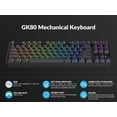 thumbnail image 3 of Geeky GK80 TKL Tenkeyless | Hot Swappable Mechanical Gaming Keyboard | 87 Keys Multi Color RGB LED Backlit for PC / Mac Gamer | ANSI US American Layout ( Black , Mechanical Red ), 3 of 7