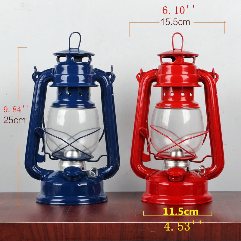 Retro Oil Lantern Kerosene Mediterranean Style Hurricane Light Camping Lamp