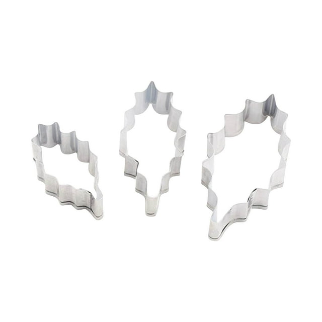 Cake Holly Set Shape Stainless 3 Cookie Cake Mould