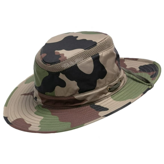 Henschel 10-Point Camper Water Repellent Booney Hat (Woodland Camo, Large)