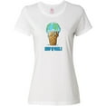 thumbnail image 3 of Inktastic Keep It Cool Melting Earth Ice Cream Cone Women's T-Shirt, 3 of 5