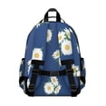 thumbnail image 3 of Navy Daisy Flower White Blooms Pattern Backpack for School,Cute School Bag,Schoolbag with Adjustable Shoulder Straps & Padded Back,15.25"x11.5"x5.25", 3 of 5