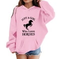 thumbnail image 3 of Tiijoy Girls Horse Graphic Hoodie Loose Pullover Hooded Sweatshirt Top, Sizes 10-11, 3 of 3