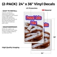 thumbnail image 2 of Funnel Cake Fries (2-PACK) 24" x 36" Vinyl Decals | Sign Insert Peel & Stick Decals Stickers Window Signs, 2 of 2