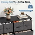 thumbnail image 2 of CONCETTA 10-Drawer Fabric Dresser, Large Storage Tower for Bedroom, Closet, Living Room, Gray, 2 of 8