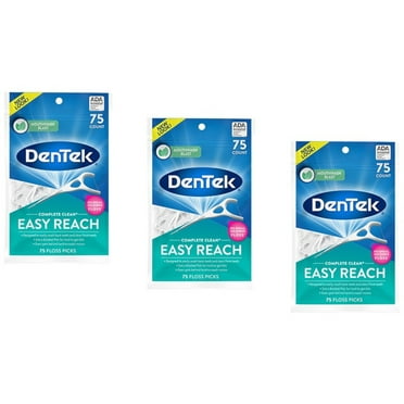 DenTek, Complete Clean Floss Picks 75 Floss Picks Pack of 3, 225 Count 