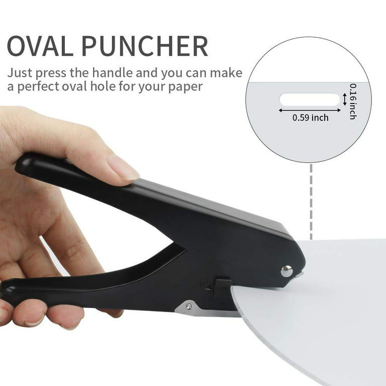 3 in 1 Badge Slot Hole Punch for ID Card: IMLIKE Handheld Card Puncher  Suitable for PVC Material, Business Cards and Cardstock(1/8×33/64 Slot  Hole