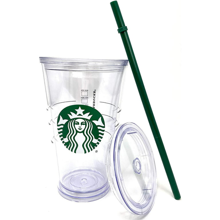 Starbucks Clear Insulated Tumbler with Lid and Straw 24 oz - Venti +  Cold-To-Go Cup Accessory Lid Bu…See more Starbucks Clear Insulated Tumbler  with