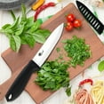 thumbnail image 4 of MYVIT Ceramic Knife Set Kitchen 4-Pack Paring Knife with Cover Chef's Cutting Knife for Vegetable Fruit Steak Boneless Meat, 4 of 8