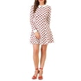 thumbnail image 3 of MODA NOVA Juniors Peter Pan Collar Long Sleeves Above Knee A Line Dress, 3 of 7
