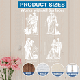 thumbnail image 4 of 1 Bag 4pcs Love Wedding Stencil 11.7×8.3inch Large Marriage Couple Stencils with Paint brush Sweet Bride and Groom Family Drawing Template for DIY Craft Furniture Wood Canvas Paper, 4 of 6