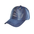 thumbnail image 2 of AirLoni Unisex Baseball Cap Soft Breathable Cotton Sparkling Rhinestone Sequin Decor Curved Brim Adjustable Buckle Sun Protection Casual Sports Hat Dad Hat Blue,One Size, 2 of 4