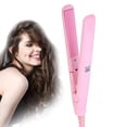 thumbnail image 1 of EECOO Hair Straightener Flat Iron, 4 Colors 2 in 1 Mini Bangs Hair Straightener Beauty Flat Iron Heating Curler Ceramic Tourmaline Plate Wave Straightener, 1 of 5