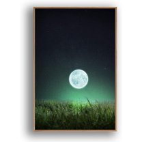 IDEA4WALL Framed Canvas Wall Art for Living Room, Bedroom Moon with Bright Canvas Prints for Modern Home Decoration Ready to Hang