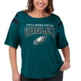 thumbnail image 3 of Women's G-III 4Her by Carl Banks Green Philadelphia Eagles Plus Size Linebacker T-Shirt, 3 of 4
