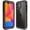 Black, variant on for iPhone 13 Pro Max 6.7" 2021 Waterproof Case, Multi-Layer Anti-Drop Case with Wireless Charging Shockproof Protective Case for iPhone 13 Pro Max Ladies Women Men, Red