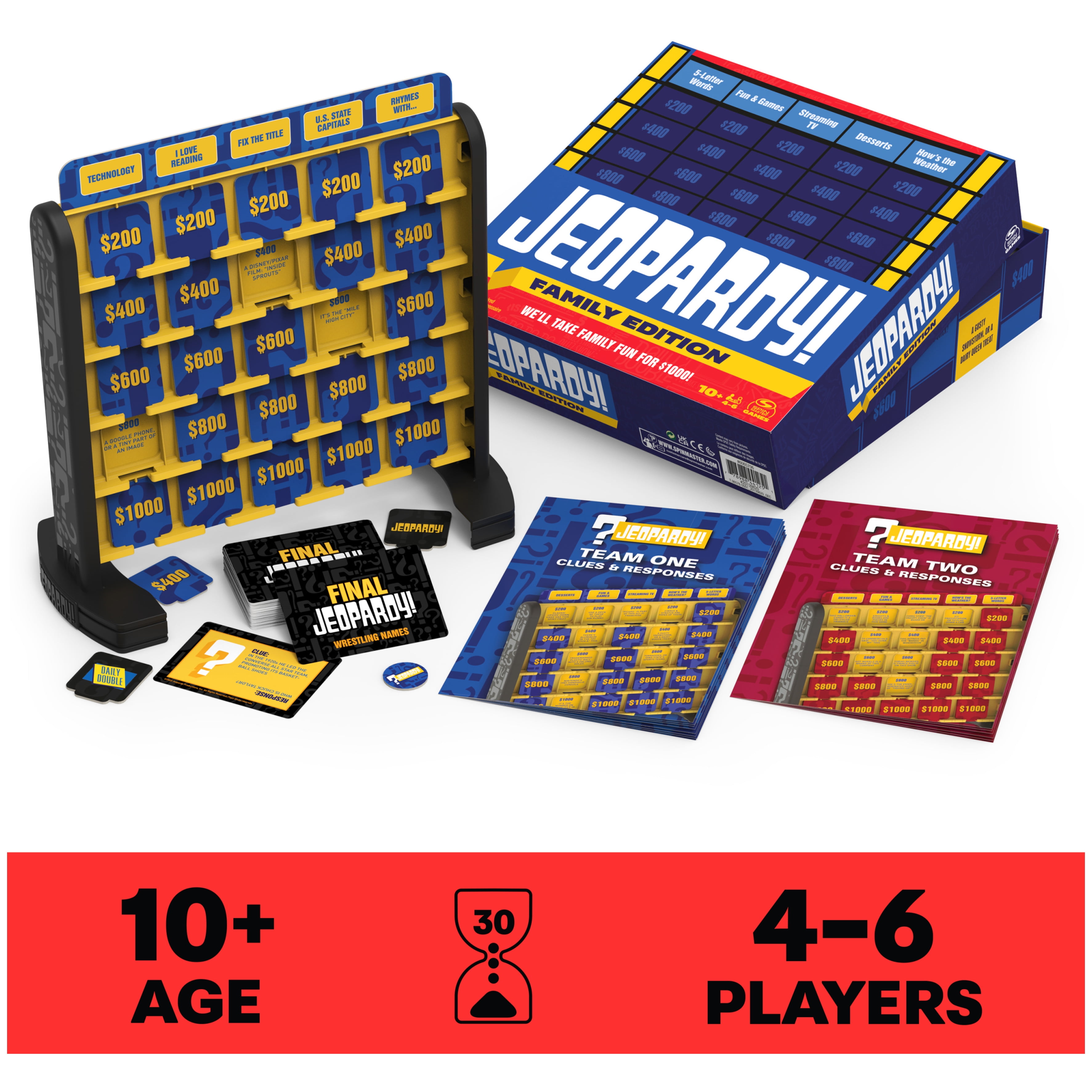 Jeopardy! The Fast-Moving Game of Questions and Answers, Play at Home with  Friends, Family, Remote Home Entertainment, Get Excited and Fired Up