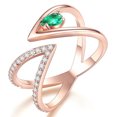 thumbnail image 1 of Anillo de Plata de Ley 925 abierto ajustable anillo de plata/oro moda exquisita estudiante novia accesorios de joyería fiesta de boda, 1 of 2