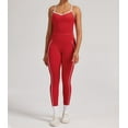thumbnail image 3 of PISONIC Women Two Pieces Workout Set Tank Top Color Block High Waist Leggings Gym Work Outfits with Pockets, 3 of 7