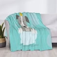 thumbnail image 3 of Honeii Dog In Bathtub print throw blanket, crafted from cozy cotton flannel, offers versatile home decor as a bedding suitable for all seasons.-60"x50", 3 of 6