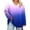 Dark Blue, variant on CHGBMOK Women's Plus Size Gradient Tops V Neck Long Sleeve T-Shirt Loose Fit Casual Basic Fall Blouse