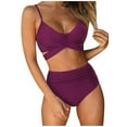 thumbnail image 2 of Augper Sexy Women Bikini Print B andage Two-piece Swimwear Swimsuit Beachwear Set, 2 of 7