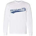 thumbnail image 3 of UGP Campus Apparel Oklahoma City Baseball Script - Hometown Pride, Pitcher Long Sleeve T Shirt - Large - White, 3 of 6