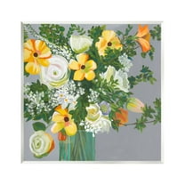 Stupell Industries Yellow & White Flowers Botanical & Floral Painting Unframed Art Print Wall Art, 12 x 12
