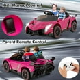 thumbnail image 3 of OLAKIDS 2 Seater Kids Ride on Car, 12V 4WD Licensed Lamborghini Veneno Powered Electric Vehicle with Hydraulic Doors, Rocking Mode, Adjustable Speeds, Remote Control, MP3, Headlight, 3 of 9