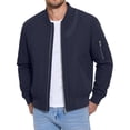 thumbnail image 4 of YUGYXL Men's Classic Stand Collar Bomber Jacket with Pockets Full Zip Lightweight Casual Flight Coat for Daily Streetwear Black Jacket, 4 of 6