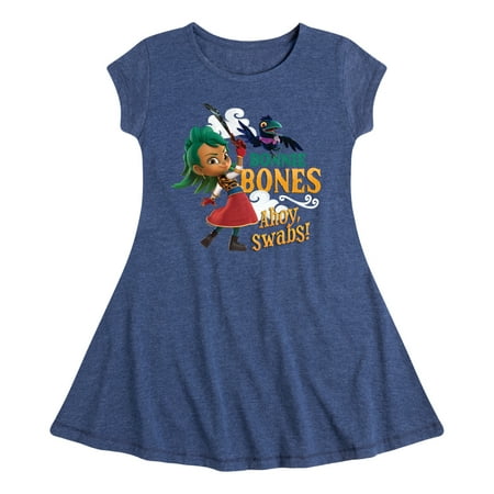 

Santiago of The Sea - Bonnie Bones Swabs - Toddler And Youth Girls Fit And Flare Dress