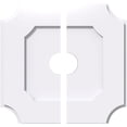 thumbnail image 1 of Ekena Millwork CMP38LE2-07000 38 in. OD x 7 in. ID Square Locke Architectural Grade PVC Contemporary Ceiling Medallion - 2 Piece, 1 of 1