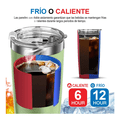 thumbnail image 4 of Vaso Térmico  Bloosom De 20oz Acero Inoxidable Con Popote Y Cepillo Verde Claro, 4 of 5