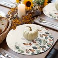 thumbnail image 5 of Fall Thanksgiving Round Braided Placemats Set of 8, Blue Green Plants Eucalyptus Leaves Heat Insulation Place Mats Washable Non-Slip Table Mats for Kitchen Dining Party, 15 Inches, 5 of 6