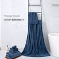 thumbnail image 4 of Smuge 4 Pack Large Bath Towels 35 x 70 Inches, 100% Microfiber Ultra Soft Extra Large Bath Towel Set Oversized Bathroom Towels for Bathroom Kitchen Spa Hotel Gym (Navy Blue), 4 of 6