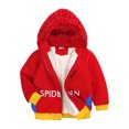 thumbnail image 2 of Chaqueta de Spiderman para niños pequeños, abrigos gruesos y cálidos de dibujos animados con Graffiti, ropa acolchada de algodón, Invierno, 2 of 5