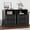 2-Black, variant on FANRAL Wood Nightstand with Charging Station for Bedroom,Farmhouse End Side Table with 2 Drawers for Living Room,White Nightstand