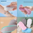 thumbnail image 3 of Exfoliante coreano para la piel, esponja de baño exfoliante súper suave, esponja exfoliante 3D, agradable para la piel y reutilizable para adultos y niños (2 piezas-A), 3 of 6