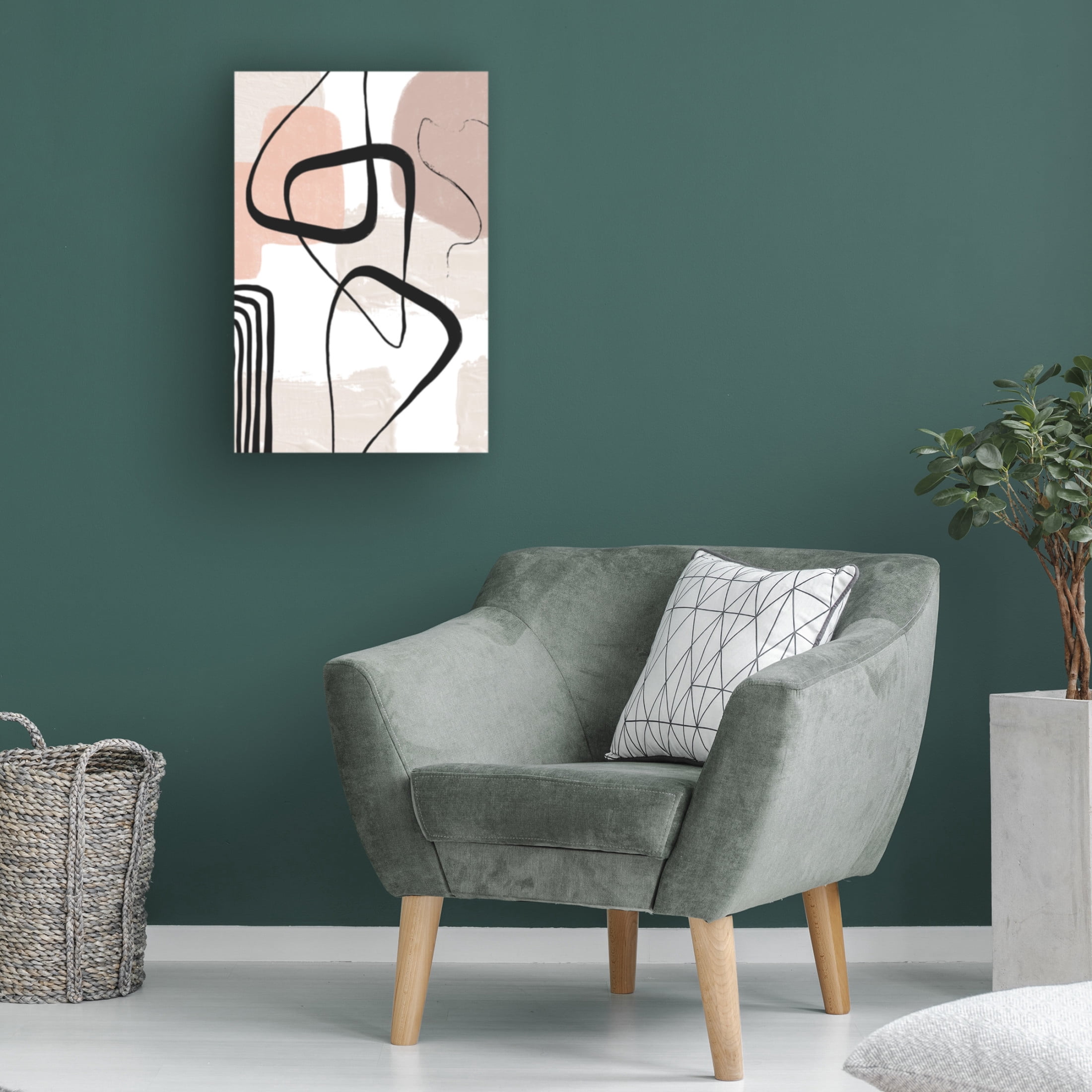 Trademark Fine Art Sally Ann Moss Smooth Shapes 1 Canvas Wall Art