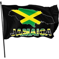 Jamaica Map Flag 3x5 Ft Home Outdoor Indoor Garden Home Decoration Banner