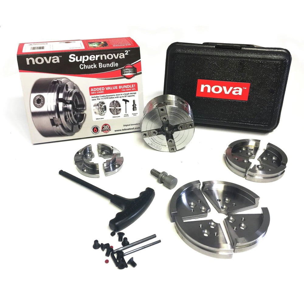 NOVA 23099 SuperNOVA2 Lathe Chuck 30th Anniversary Bundle with case