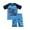 Blue, variant on WOYY Toddler Boys Pajamas Dinosaur Short Sleeve T Shirt Shorts Sleepwear Set, Sizes 2-12