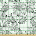 thumbnail image 2 of Ambesonne Floral Fabric by the Yard Upholstery, Monotone Outline Drawings, 3 Yards, Charcoal Grey and White, 2 of 5